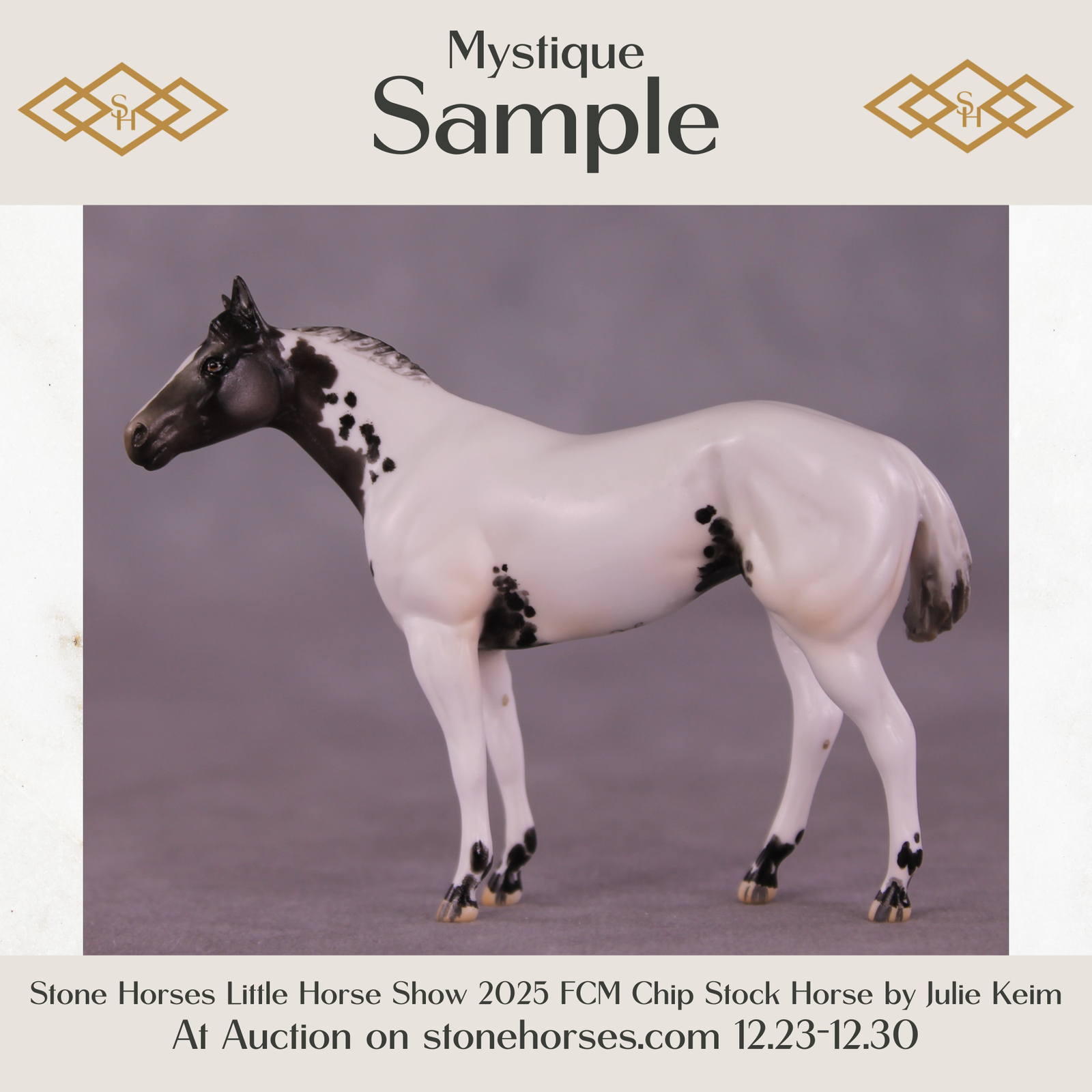 SAMPLE Mystique LE-10 FCM Chip Stock Horse by Julie Keim HS25