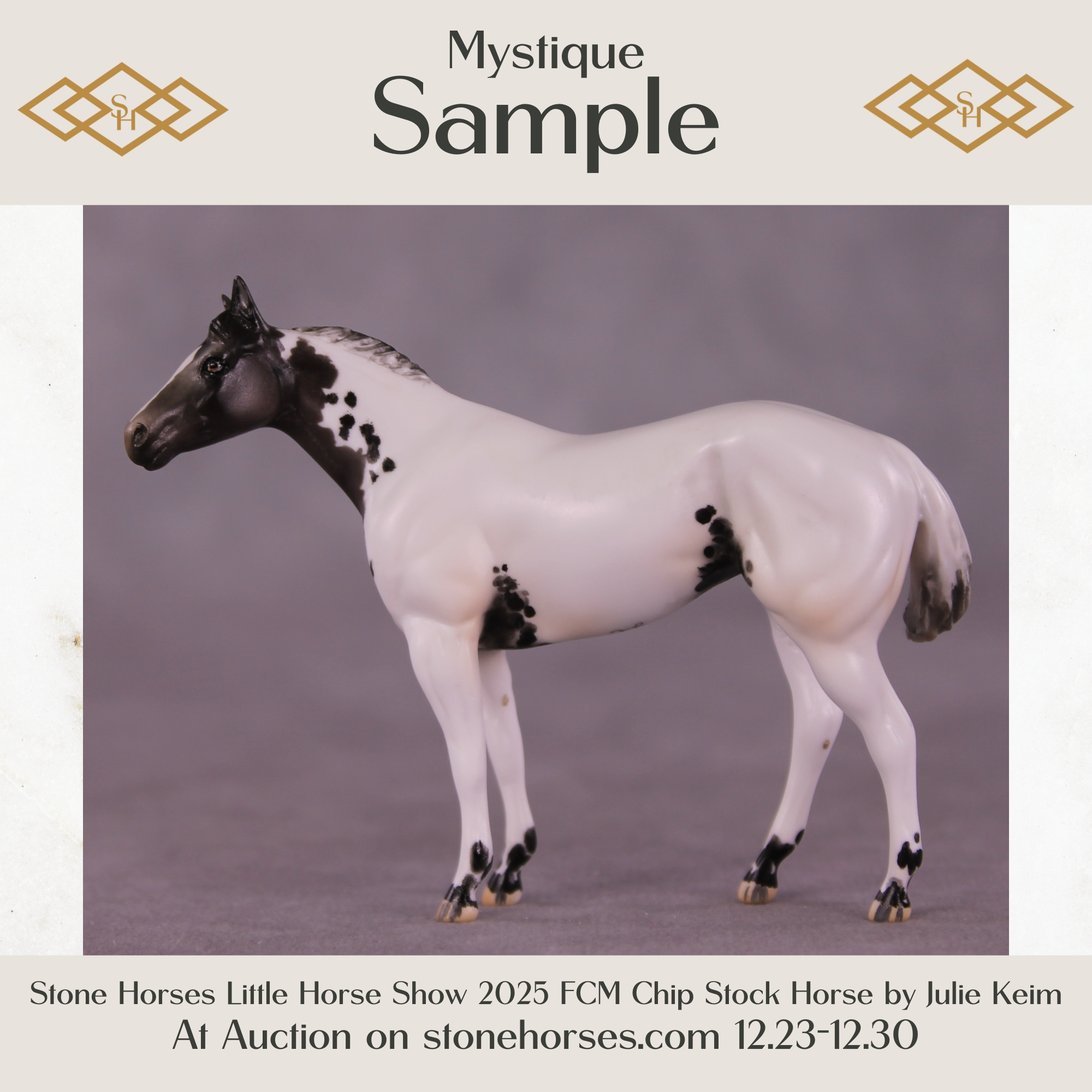 SAMPLE Mystique LE-10 FCM Chip Stock Horse by Julie Keim HS25