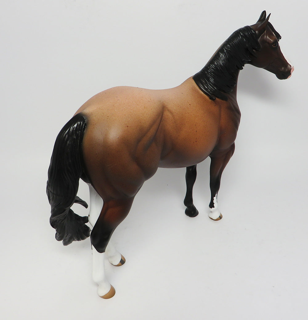 SHINING STAR-OOAK RED ROAN ISH MODEL HORSE 4/18