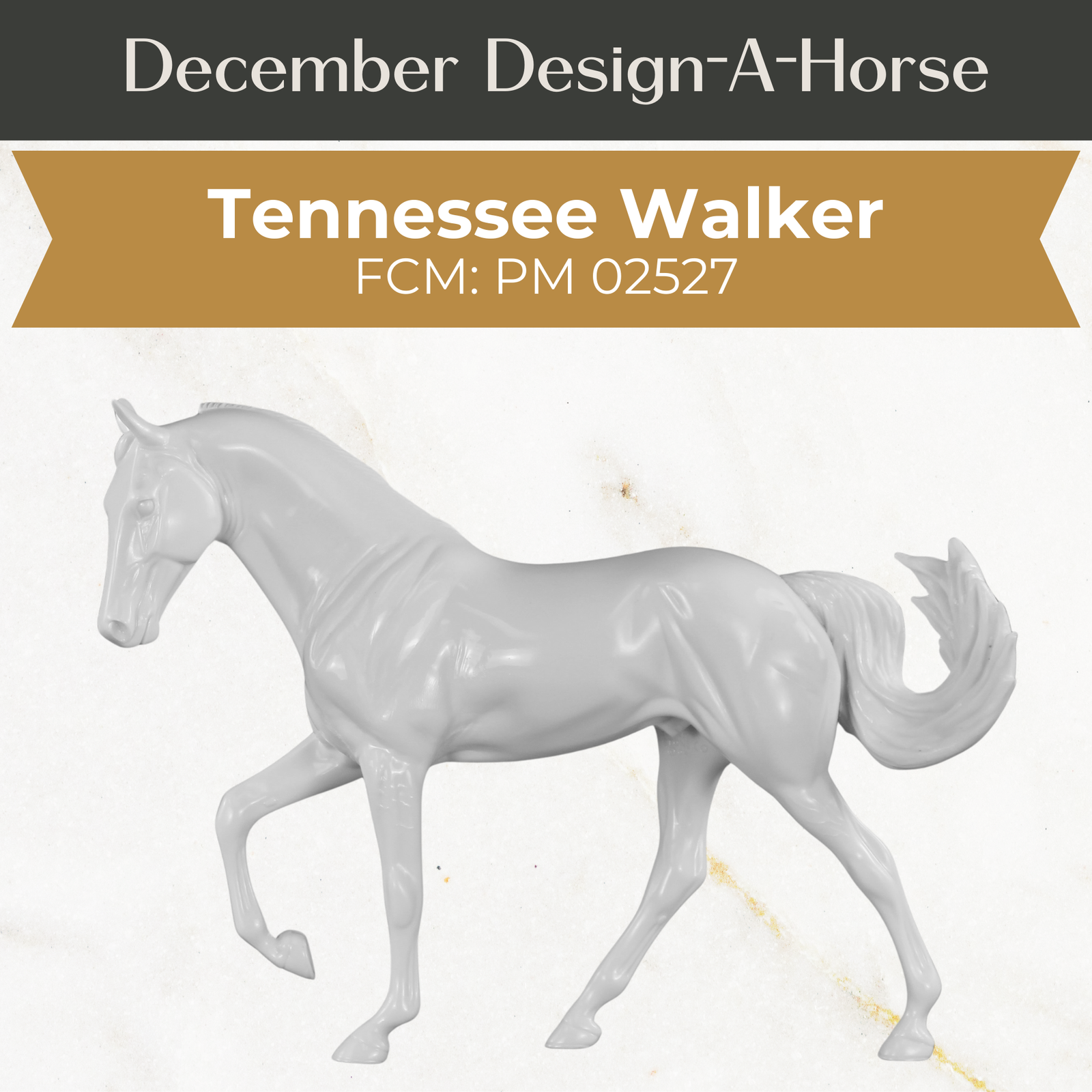 Design-A-Horse Stone Tennessee Walking Horse Stallion PM02527 - December release 2025