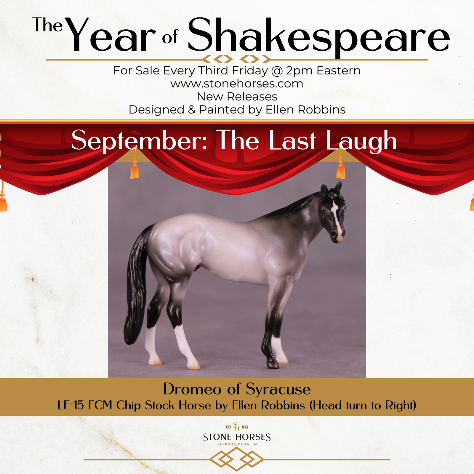 Dromeo of Syracuse LE-15 FCM Chip Stock Horse by Ellen Robbins CL25