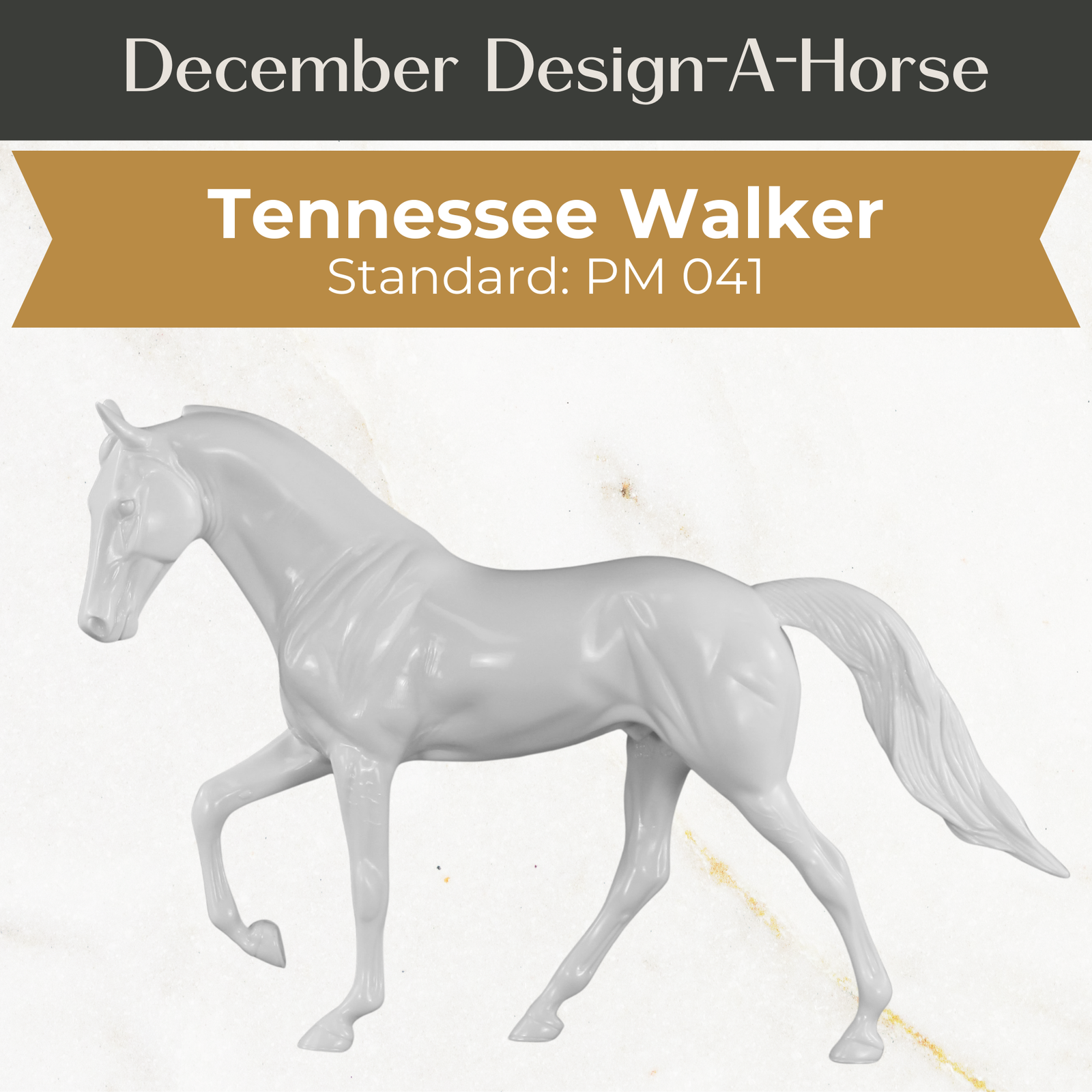 Design-A-Horse Stone Tennessee Walking Horse Stallion PM041 - December release 2025
