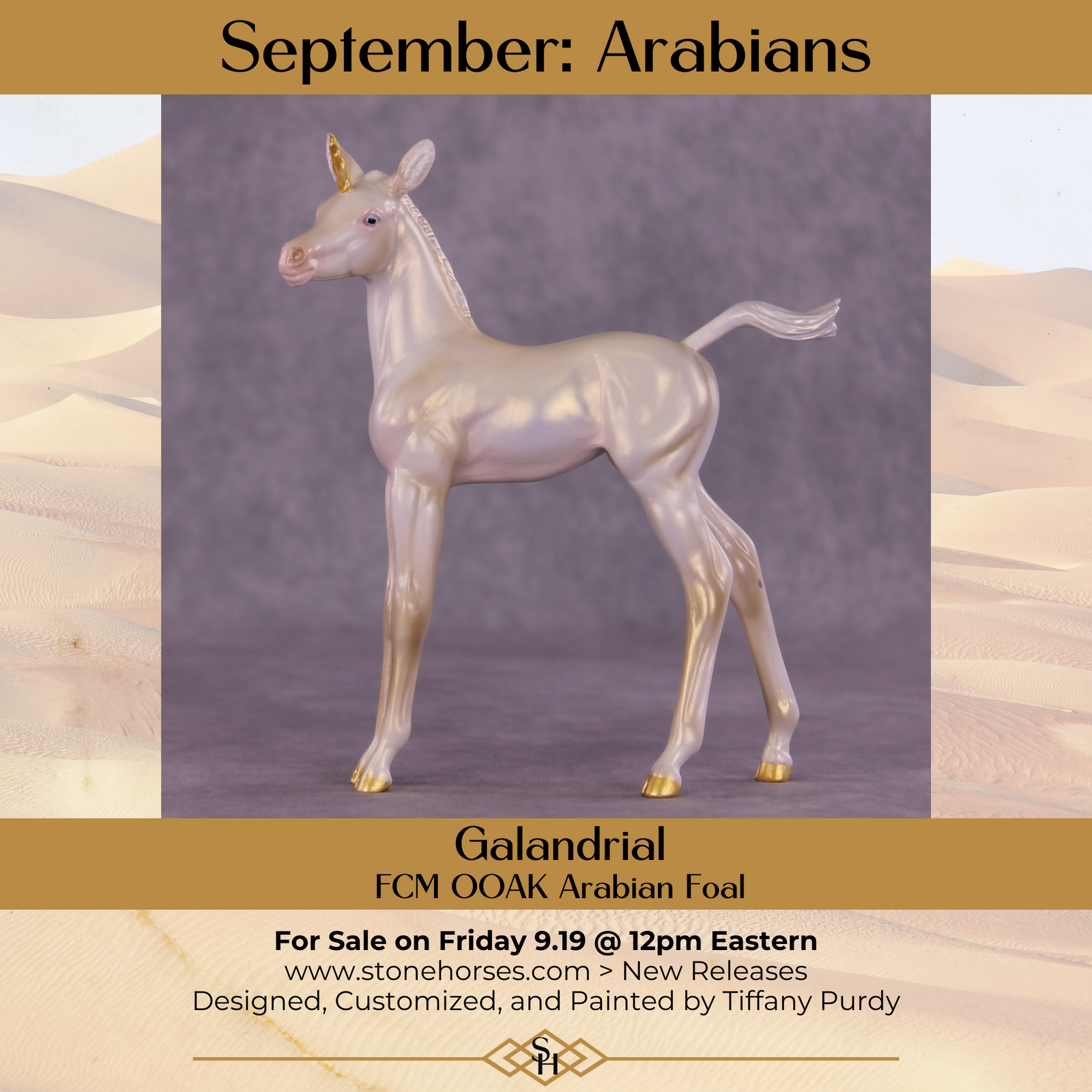 Galandrial OOAK FCM Arabian Foal by Tiffany Purdy GS925