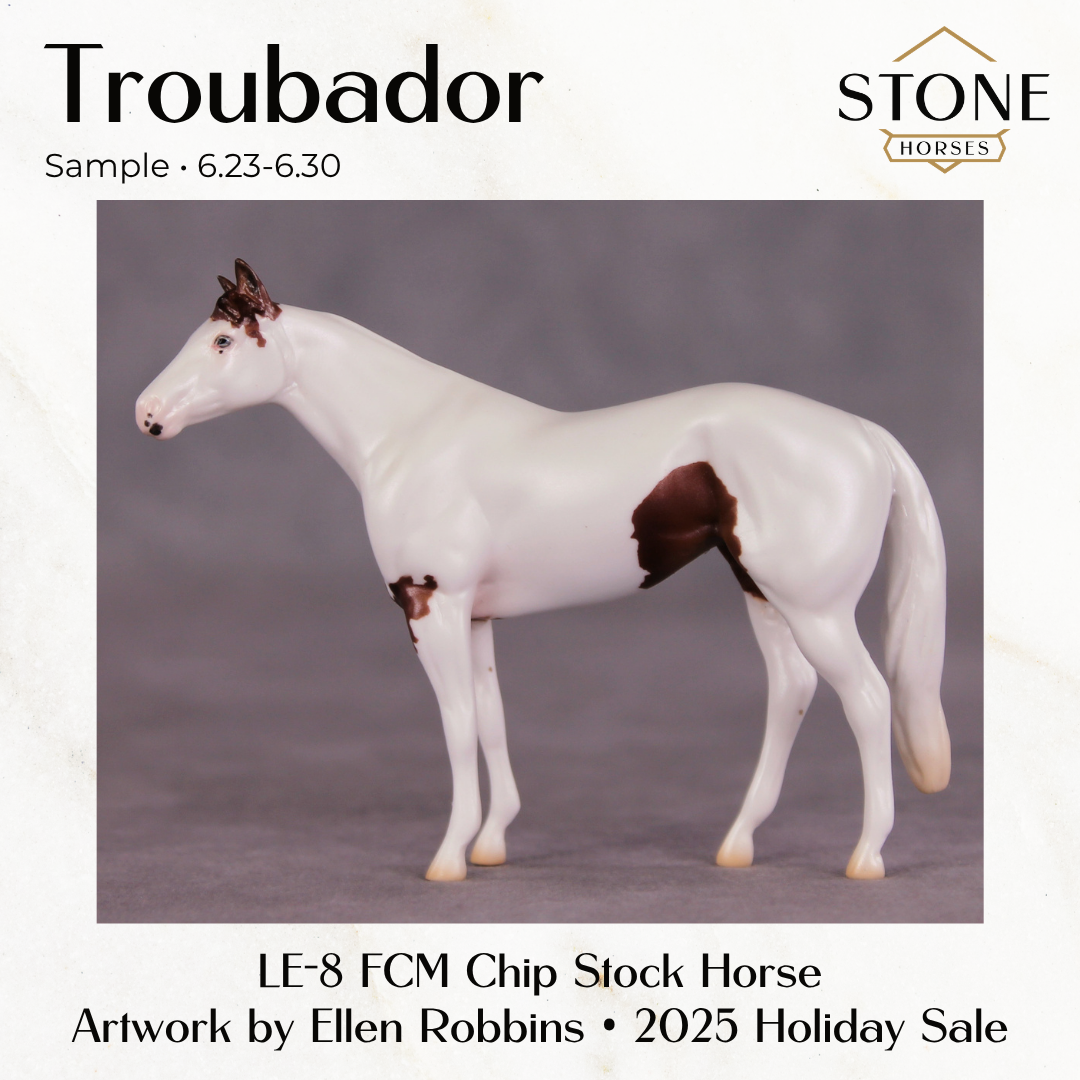 SAMPLE Troubador LE-8 FCM Chip Stock Horse by Ellen Robbins SS0626