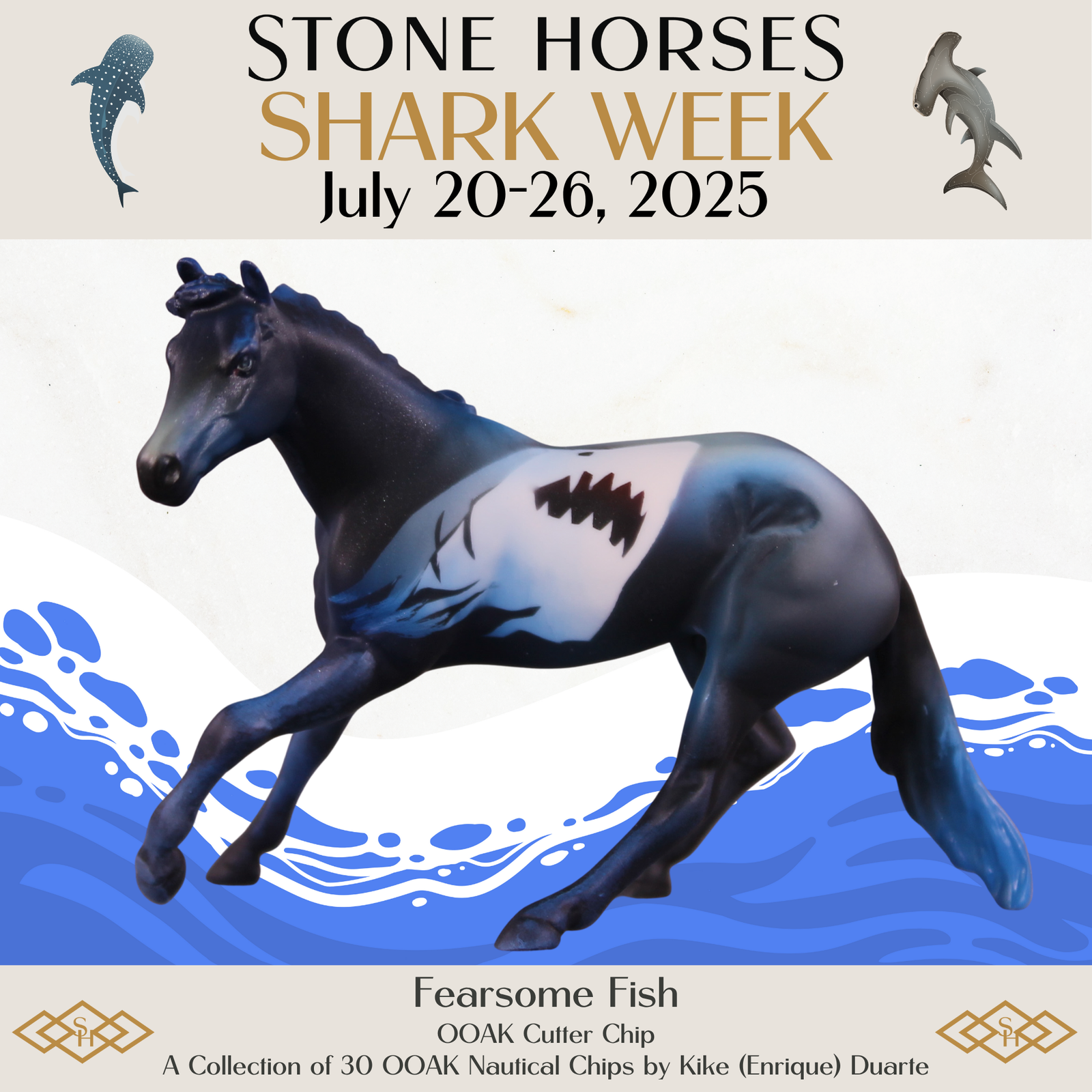 Fearsome Fish OOAK Cutter Chip by Kike Duarte SCD25