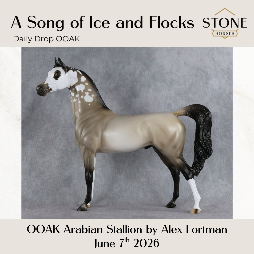 A Song of Ice and Flocks OOAK Arabian Stallion by Alex Fortman DDOOAKs26