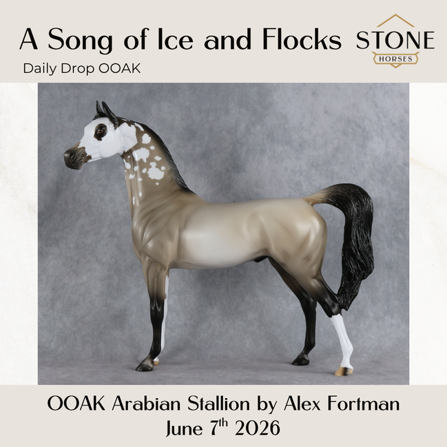 A Song of Ice and Flocks OOAK Arabian Stallion by Alex Fortman DDOOAKs26