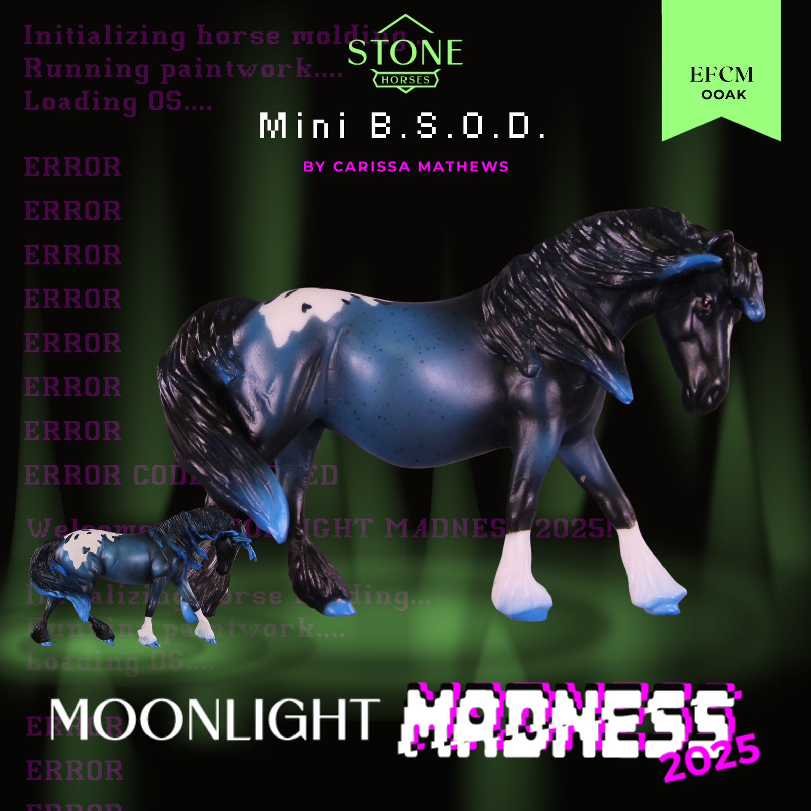 Mini B.S.O.D. OOAK EFCM Chip Pony by Carissa Mathews SCD26