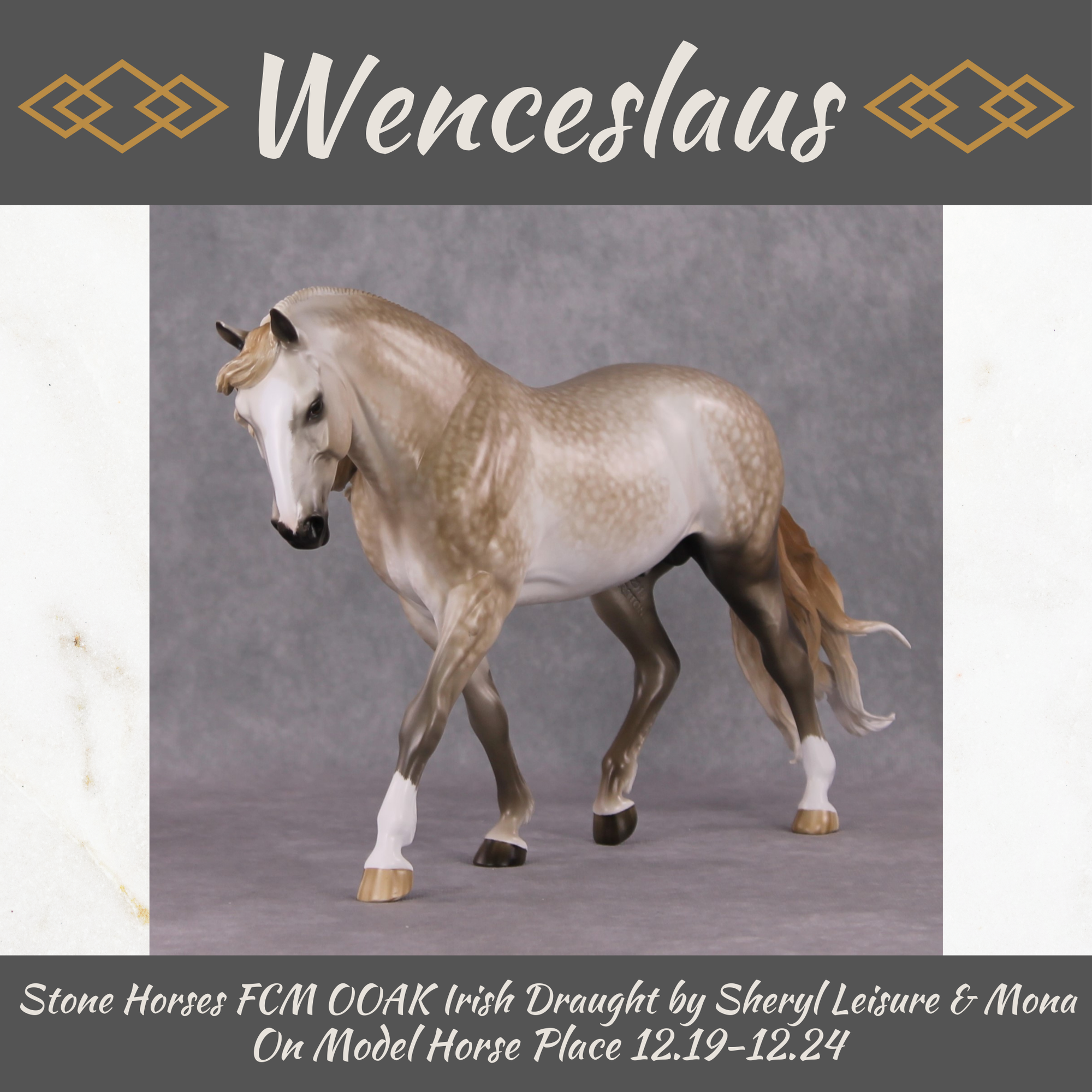 Wencelaus OOAK Dappled Chestnut Going Grey Custom Irish Draught By Sheryl Leisure Best Offers 12/24/24
