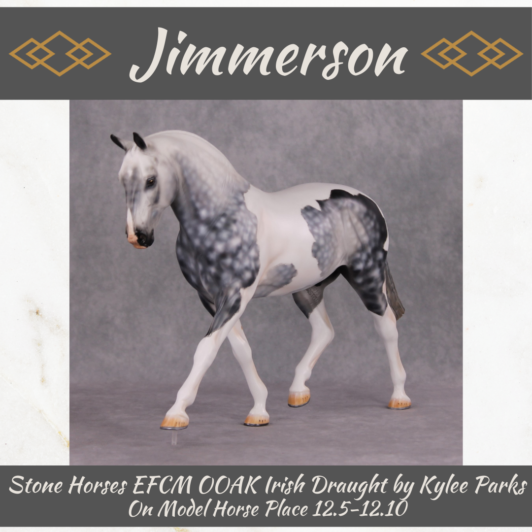 Jimmerson OOAK Dapple Grey Tobiano Extreme Custom Irish Draught to a Cob By Kylee Parks Best Offers 12/10/24