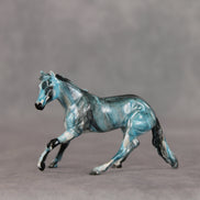 Blue Razz OOAK Chip Cutting Horse by Julie Keim VV26
