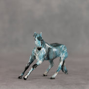 Blue Razz OOAK Chip Cutting Horse by Julie Keim VV26