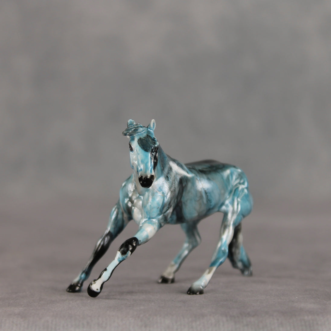 Blue Razz OOAK Chip Cutting Horse by Julie Keim VV26