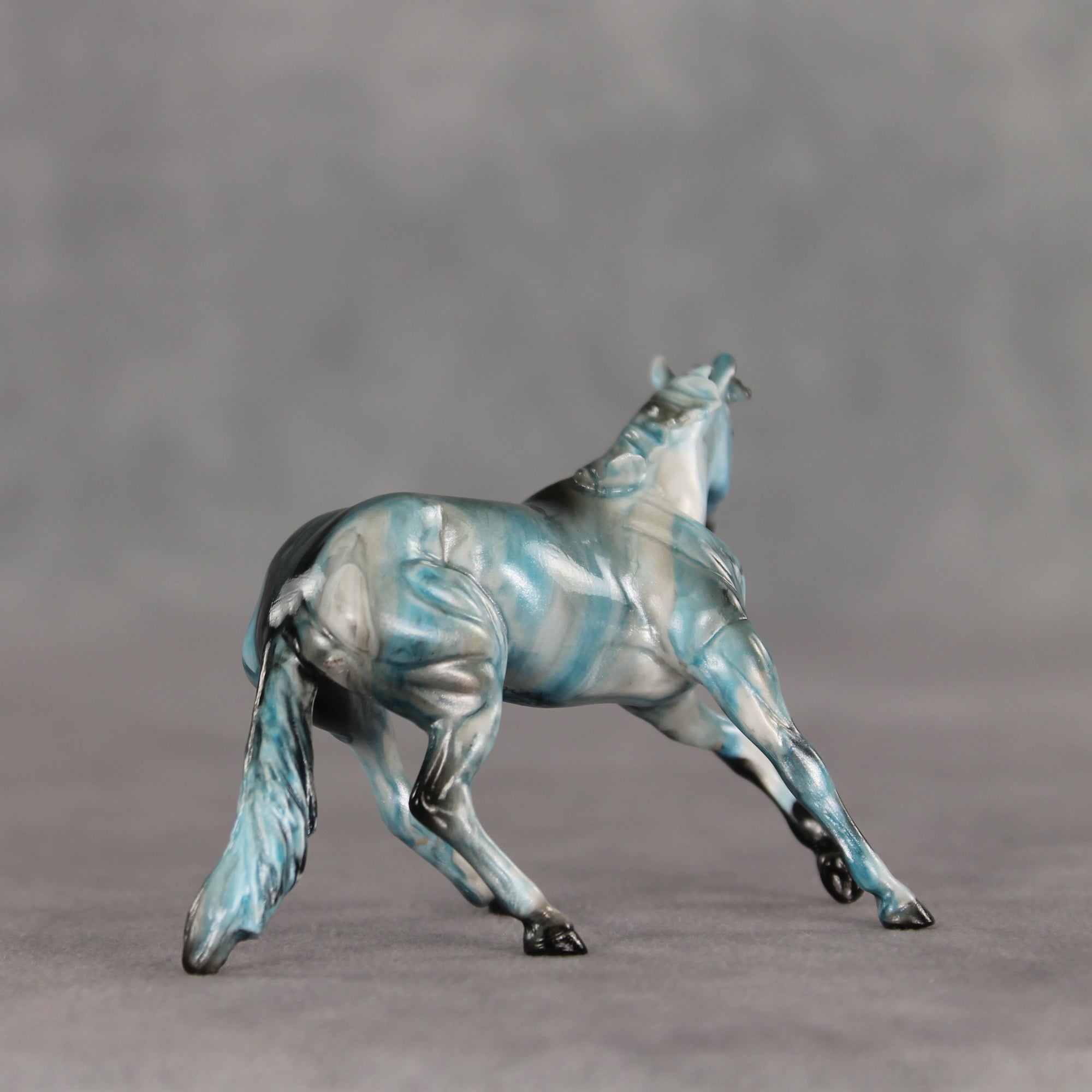 Blue Razz OOAK Chip Cutting Horse by Julie Keim VV26