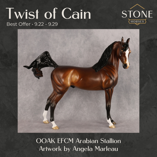 Twist of Cain OOAK EFCM Arabian Stallion by Angela Marleau Best Offer 9.22.2026