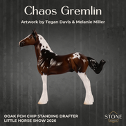 Chaos Gremlin OOAK FCM Chip Standing Drafter by Tegan Davis & Melanie Miller LHS26