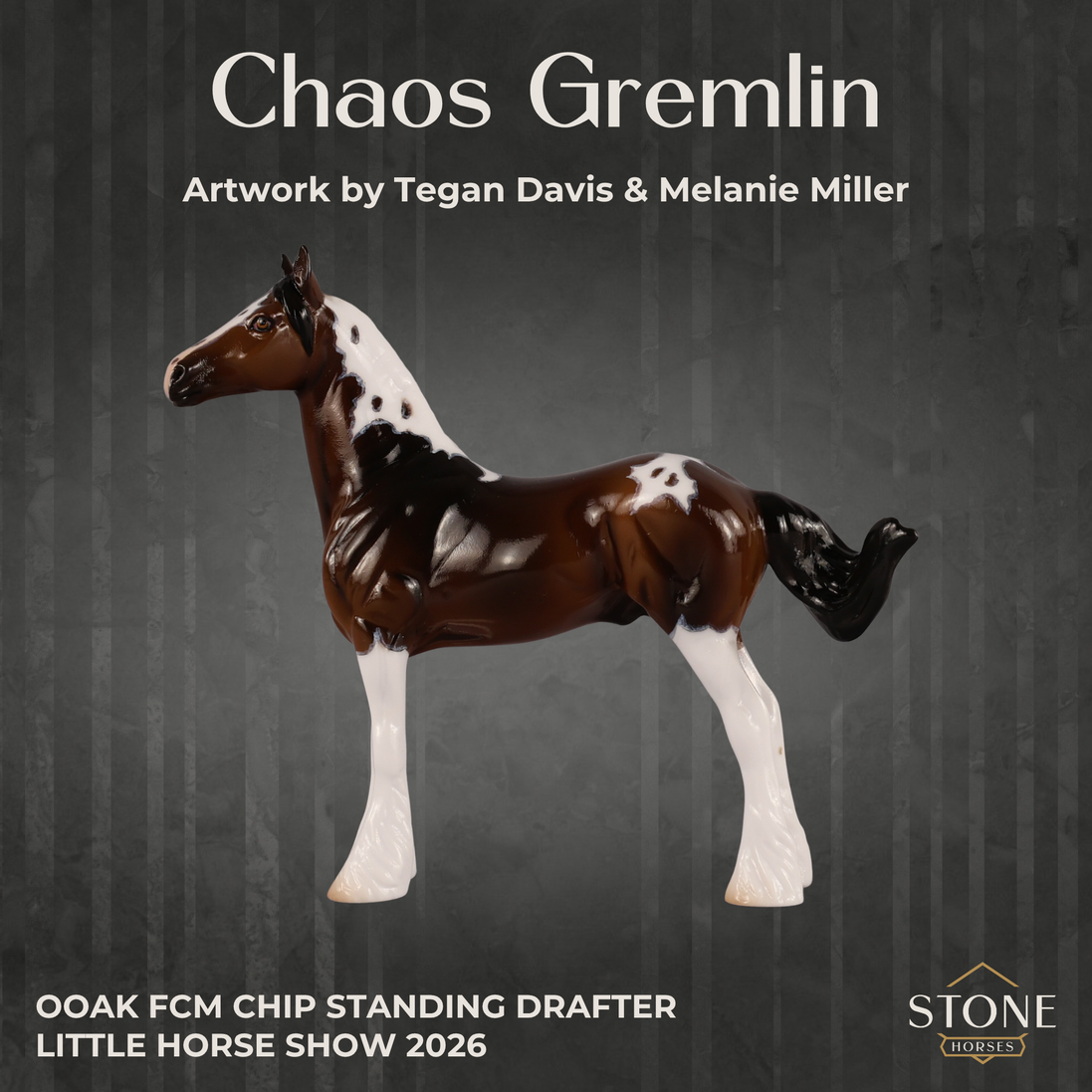 Chaos Gremlin OOAK FCM Chip Standing Drafter by Tegan Davis & Melanie Miller LHS26