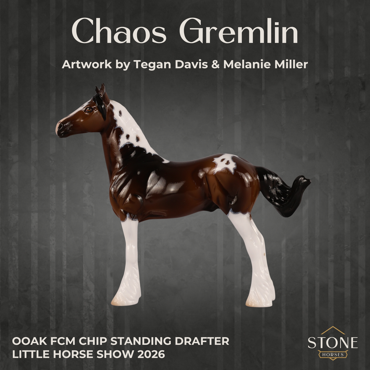Chaos Gremlin OOAK FCM Chip Standing Drafter by Tegan Davis & Melanie Miller LHS26