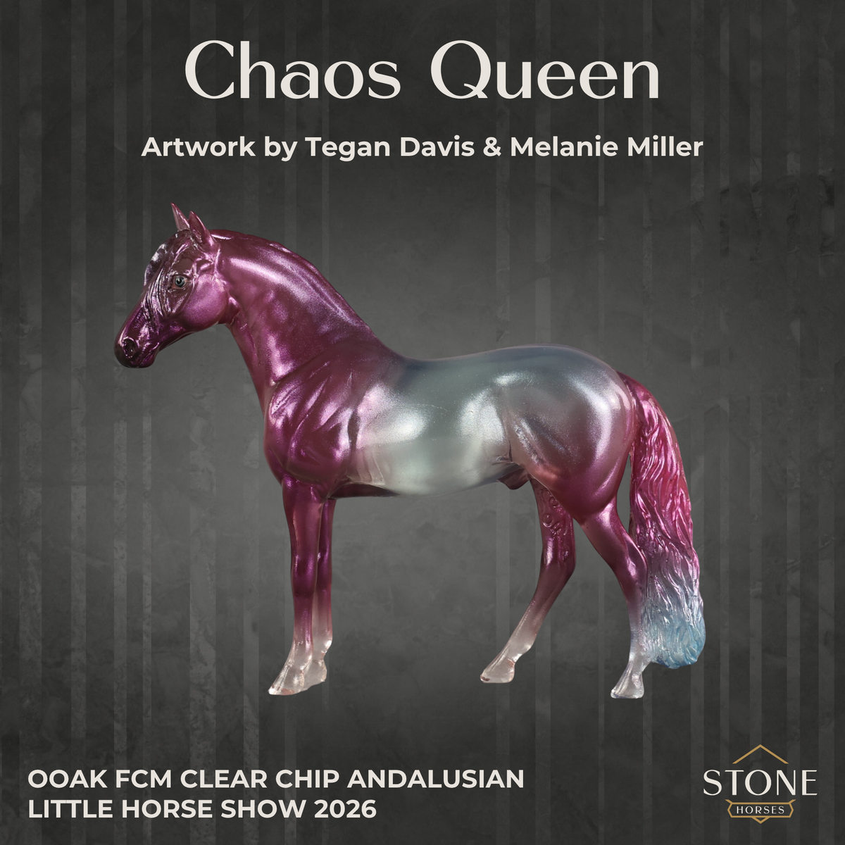 Chaos Queen OOAK FCM Clear Chip Andalusian by Tegan Davis & Melanie Miller LHS26