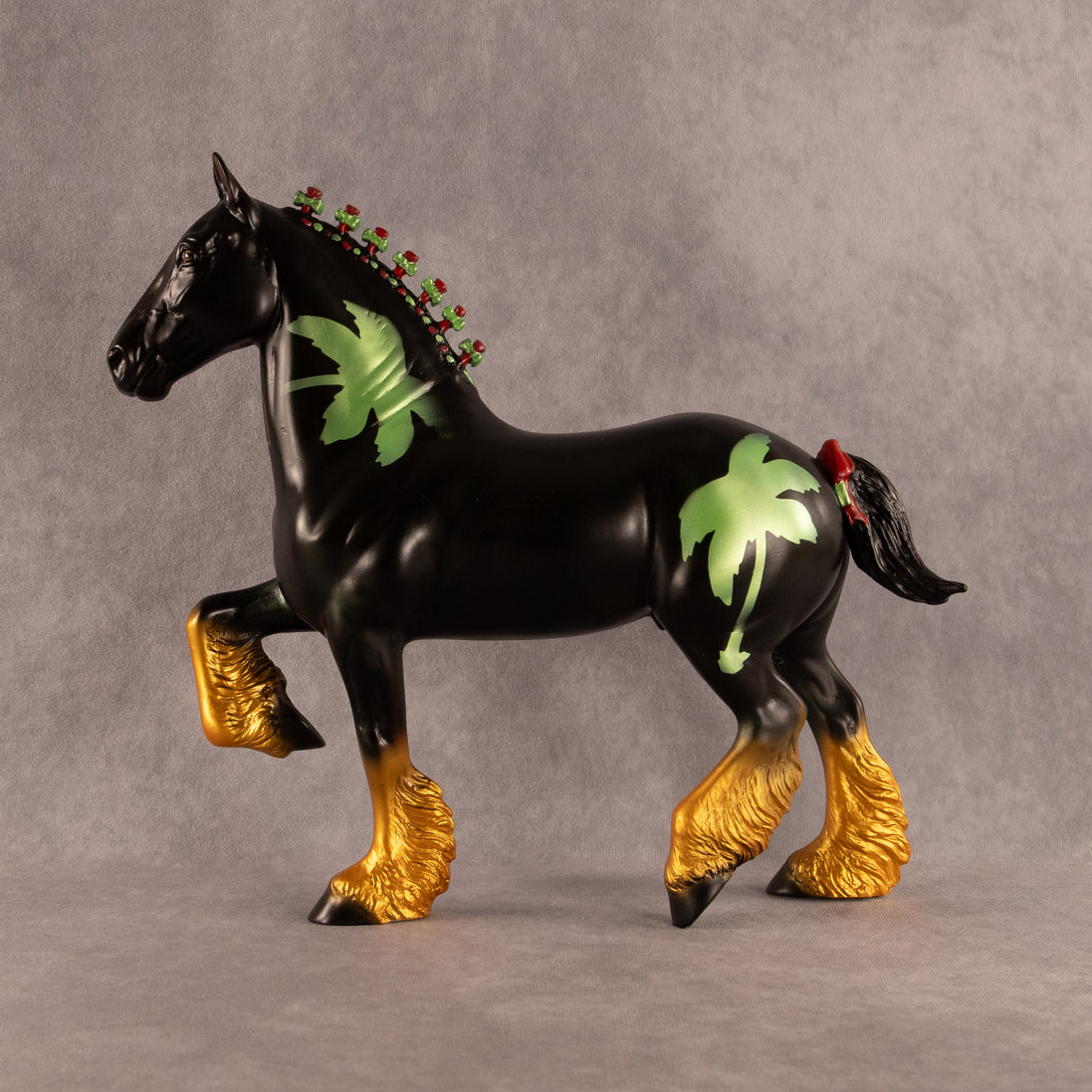Christmas in July OOAK Trotting Drafter by Anna Rieck EQ26