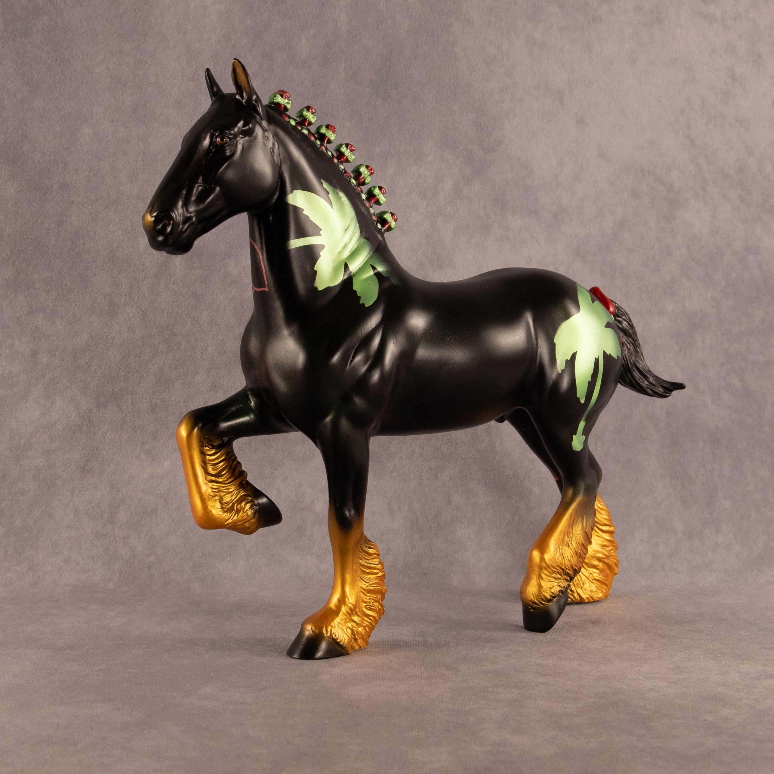 Christmas in July OOAK Trotting Drafter by Anna Rieck EQ26