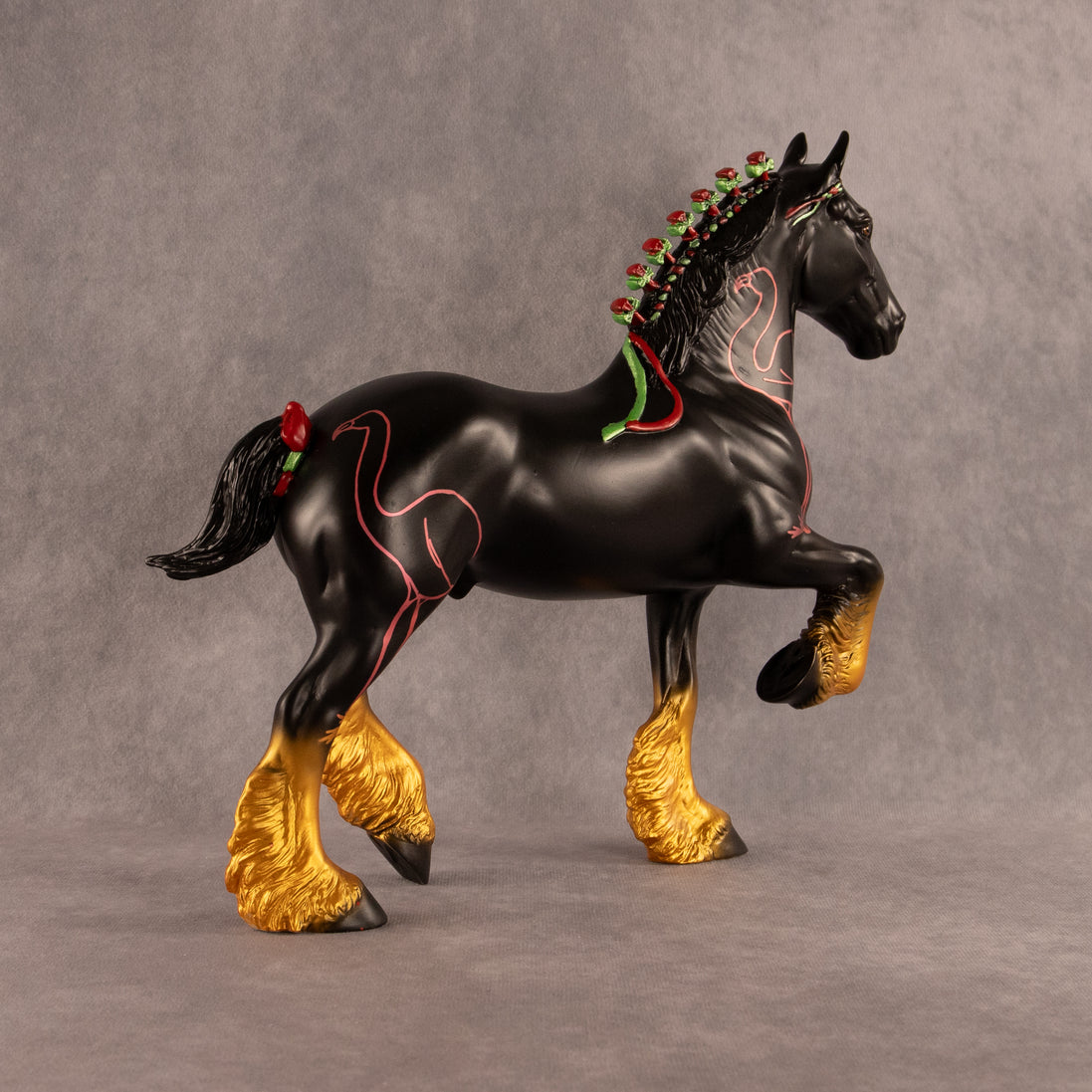 Christmas in July OOAK Trotting Drafter by Anna Rieck EQ26