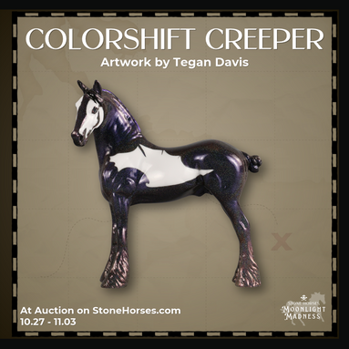 Colorshift Creeper OOAK FCM Chip Standing Drafter by Tegan Davis & Melanie Miller MM26