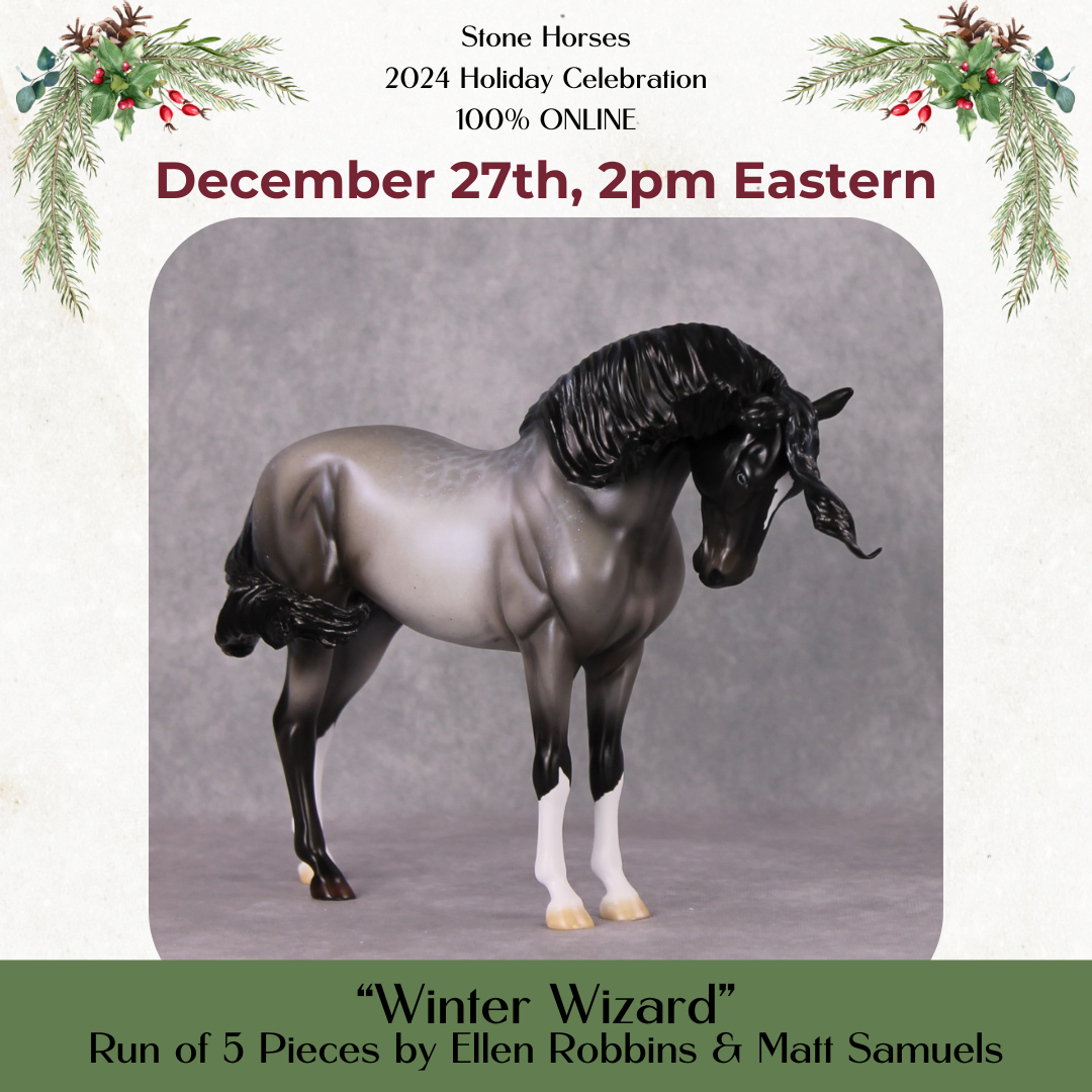 Winter Wizard LE-5 Pearly Blue Roan with Lacing Extreme Custom Andalusian by Ellen Robbins Holiday Sale Run HS24