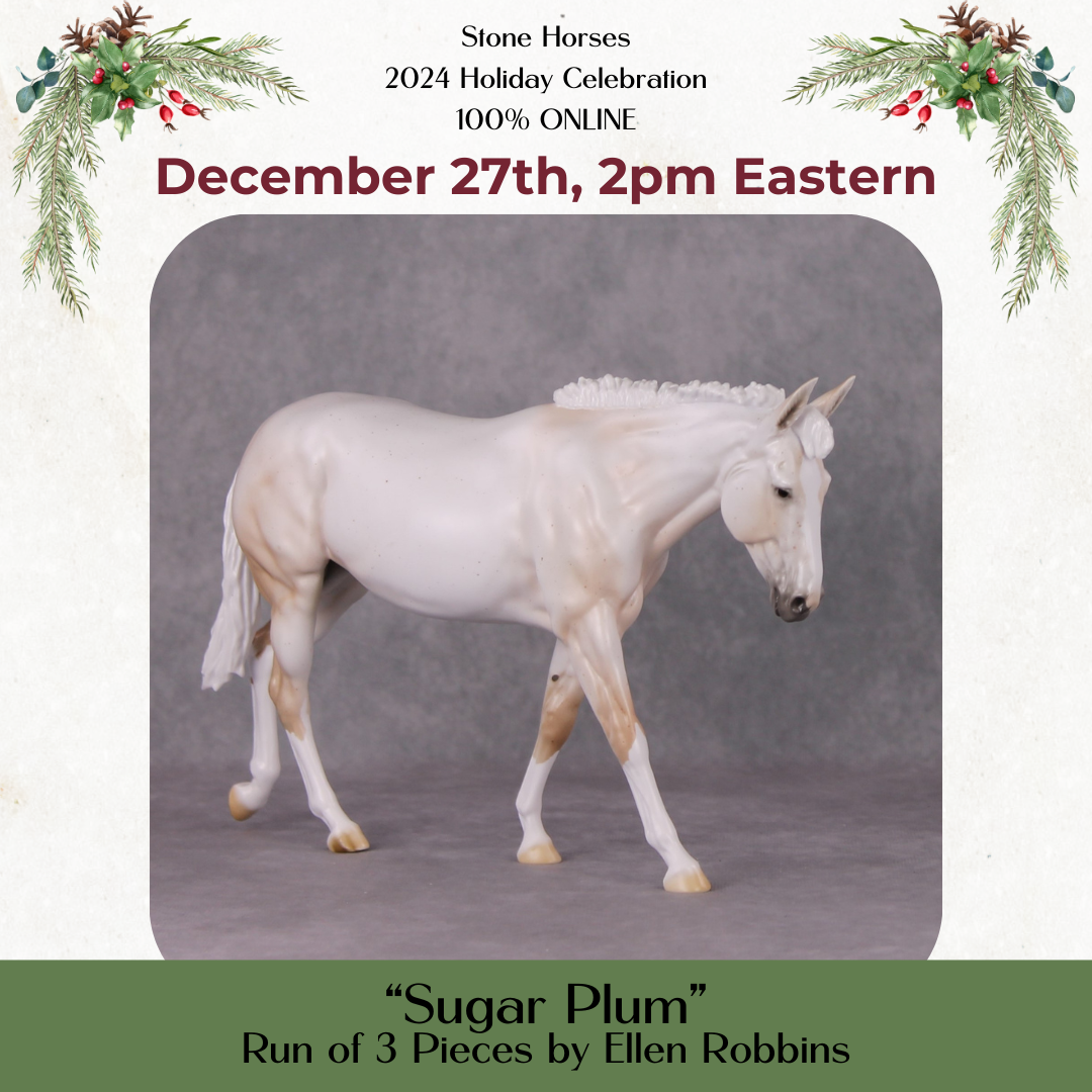 Sugar Plum LE-3 Pearly Fleabitten Mulberry Grey Mule by Ellen Robbins Holiday Sale Run HS24