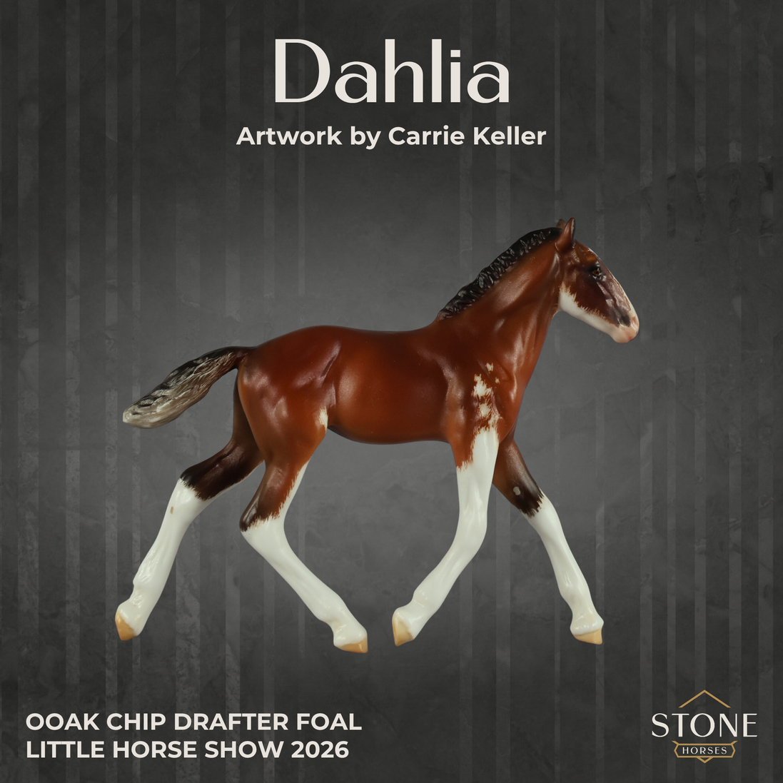 Dahlia OOAK Violet Chip Draft Foal by Carrie Keller LHS26