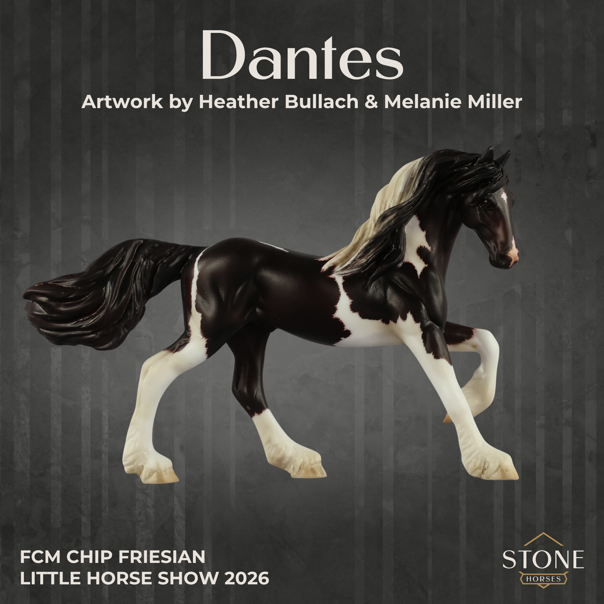Dantes OOAK FCM Chip Friesian by Heather Bullach & Melanie Miller LHS26