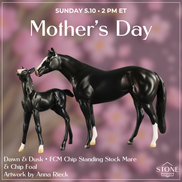 Dawn & Dusk OOAK Chip FCM Stock Horse & Chip Foal by Anna Rieck SCD26