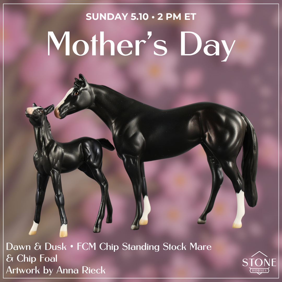 Dawn & Dusk OOAK Chip FCM Stock Horse & Chip Foal by Anna Rieck SCD26