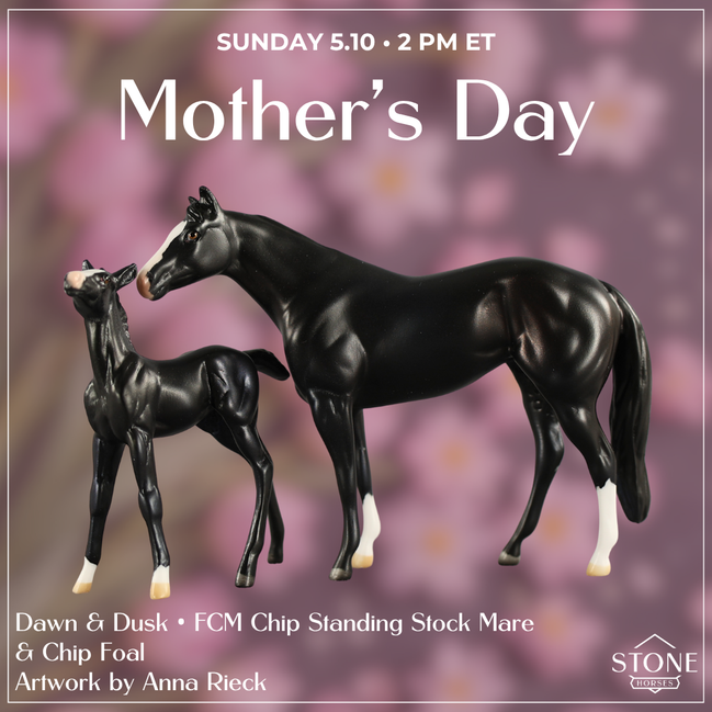 Dawn & Dusk OOAK Chip FCM Stock Horse & Chip Foal by Anna Rieck SCD26
