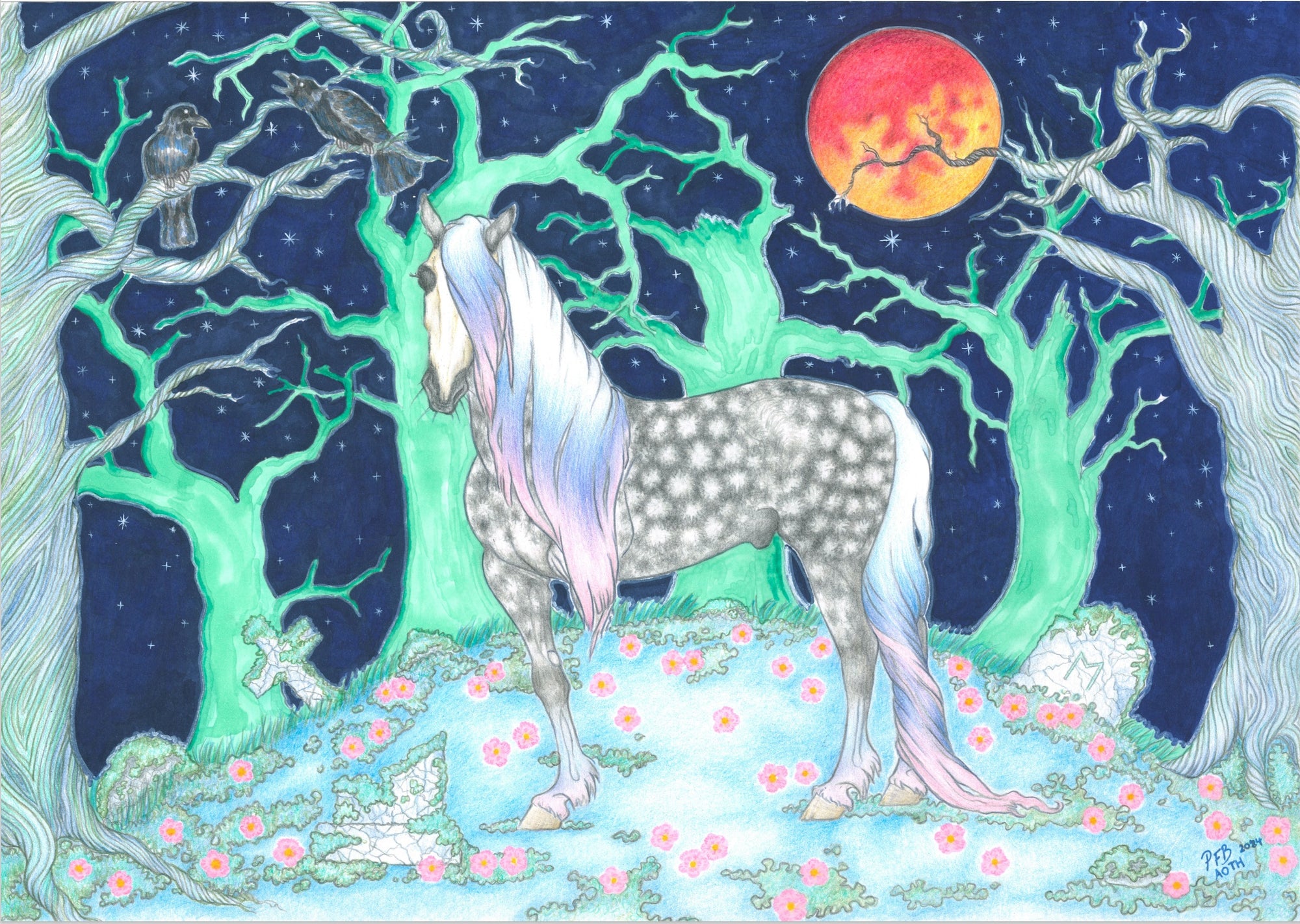 Dead &amp; Different Custom 3 Legged Deco Morgan By Ellen Robbins Based Off of AotH Entry By Pernille Forsberg Bjorn EQ24 BEST OFFER 7/16/24