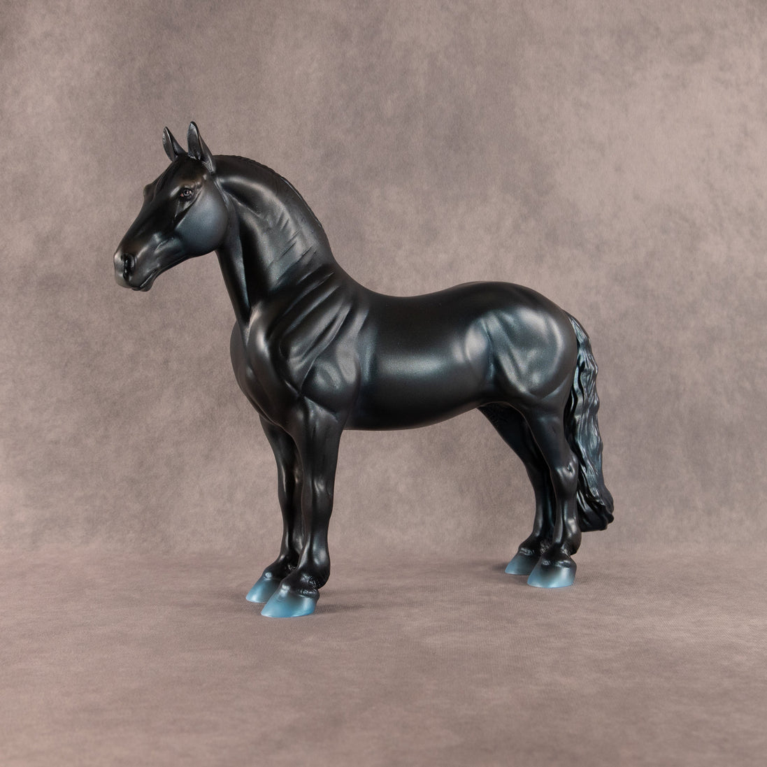 Deep Blue OOAK FCM Standing Drafter by Ashley Palmer EQ26