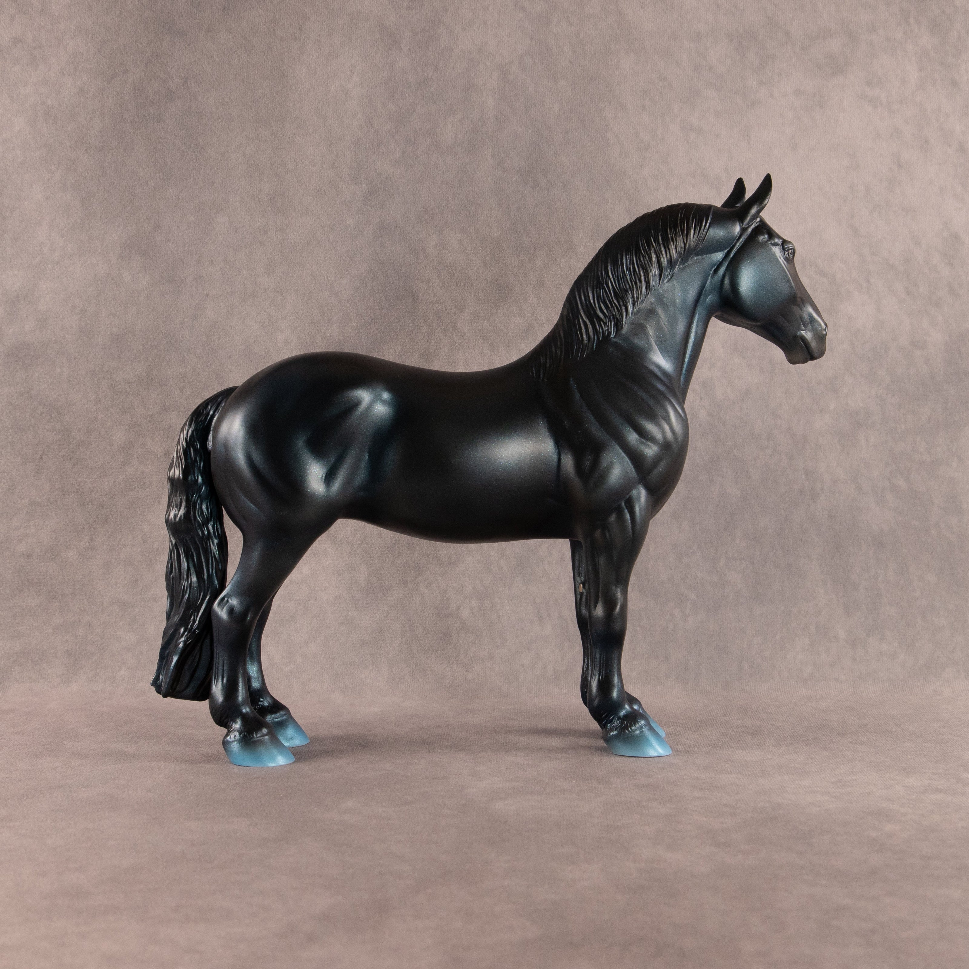 Deep Blue OOAK FCM Standing Drafter by Ashley Palmer EQ26