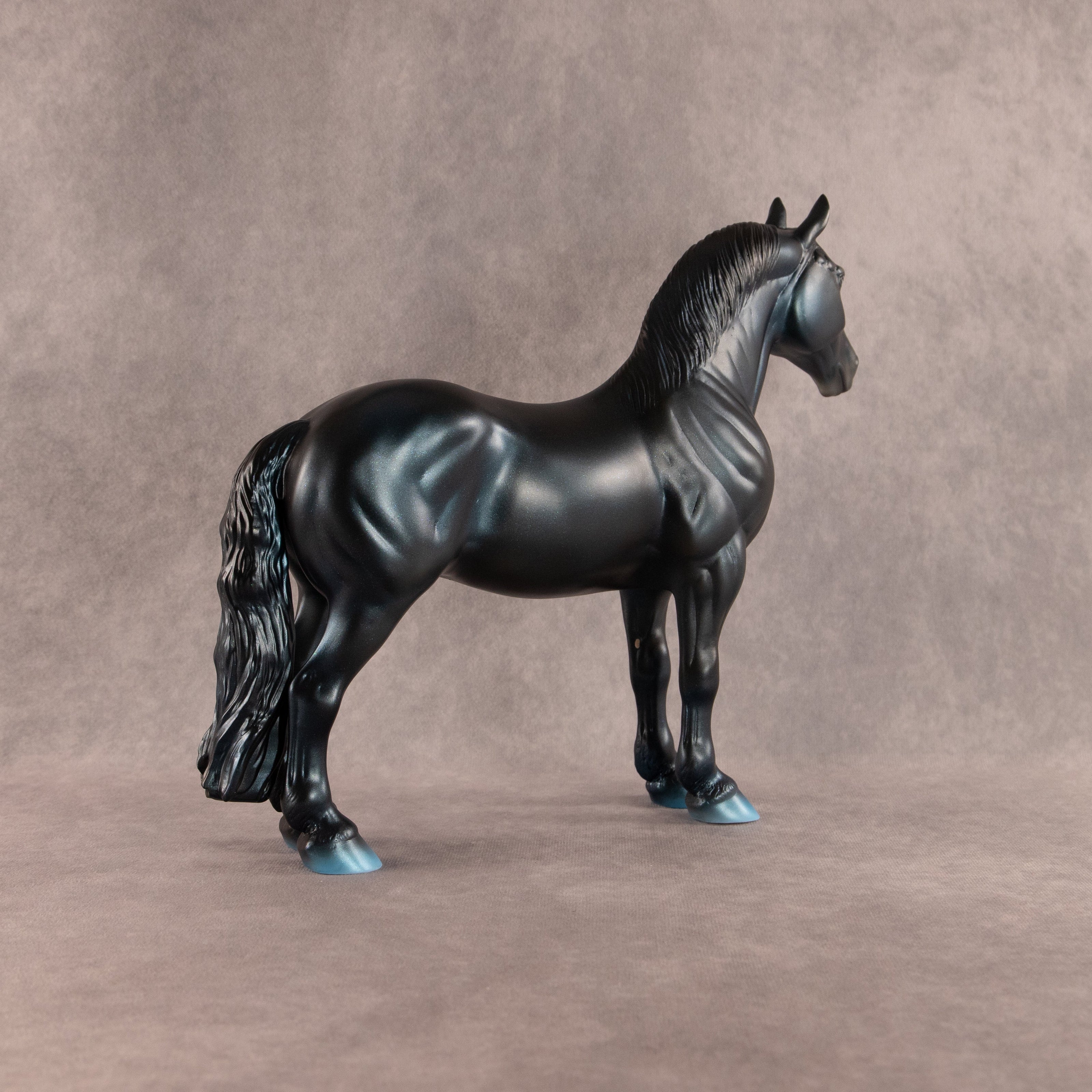 Deep Blue OOAK FCM Standing Drafter by Ashley Palmer EQ26