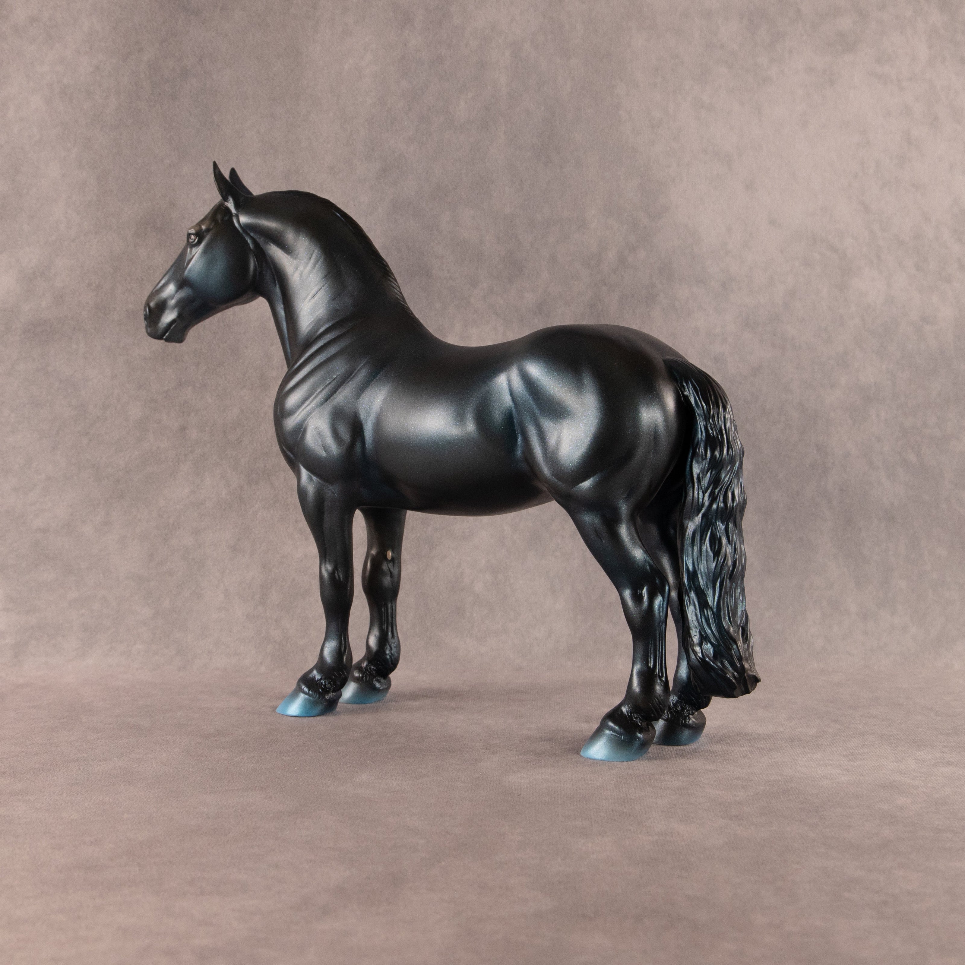 Deep Blue OOAK FCM Standing Drafter by Ashley Palmer EQ26
