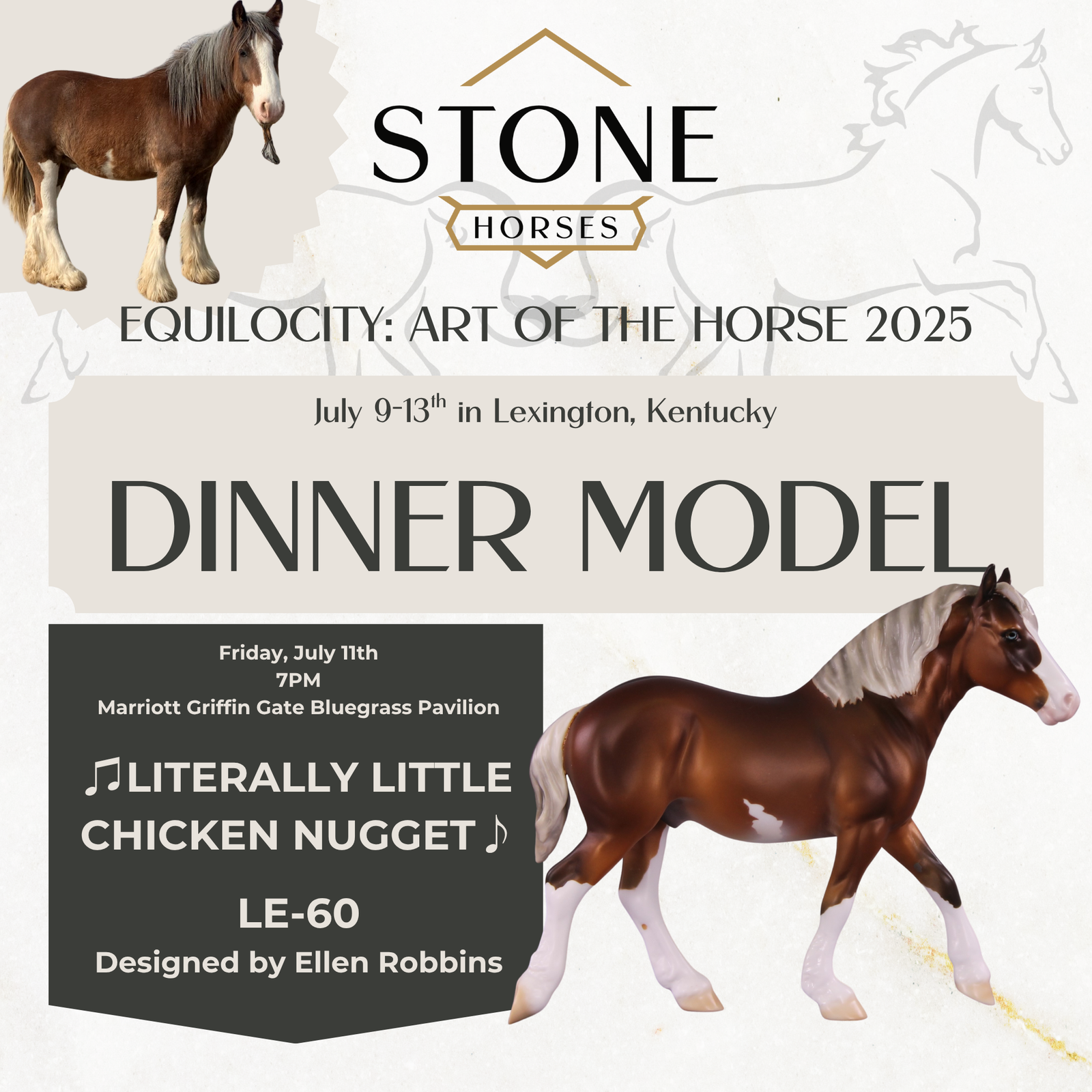 "♫ Literally Little Chicken Nugget♪ " Pebble Draft Designed By Ellen Robbins Equilocity Friday Night Dinner Models EQ25