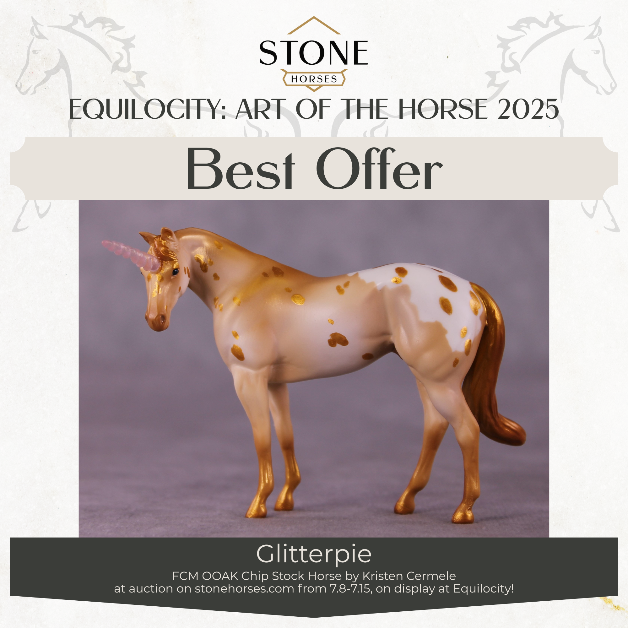 "Glitterpie" OOAK EFCM Chip by Kristen Cermele EQ25 Best Offer 07/15/25