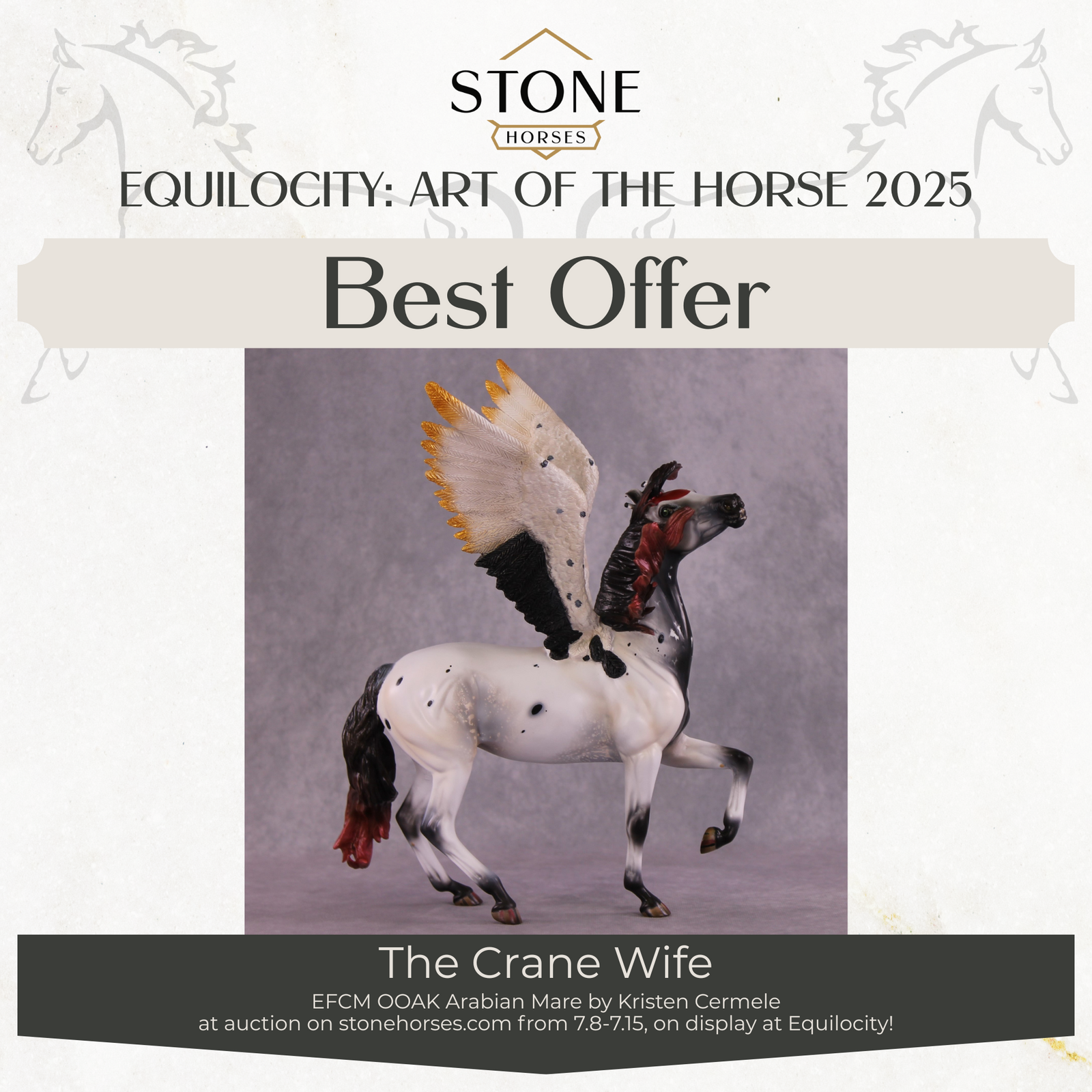 "The Crane Wife" OOAK EFCM Arab Mare by Kristen Cermele Best Offer EQ25 07/15/25