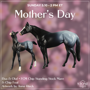Elsa & Olaf OOAK Chip FCM Stock Horse & Chip Foal by Anna Rieck SCD26