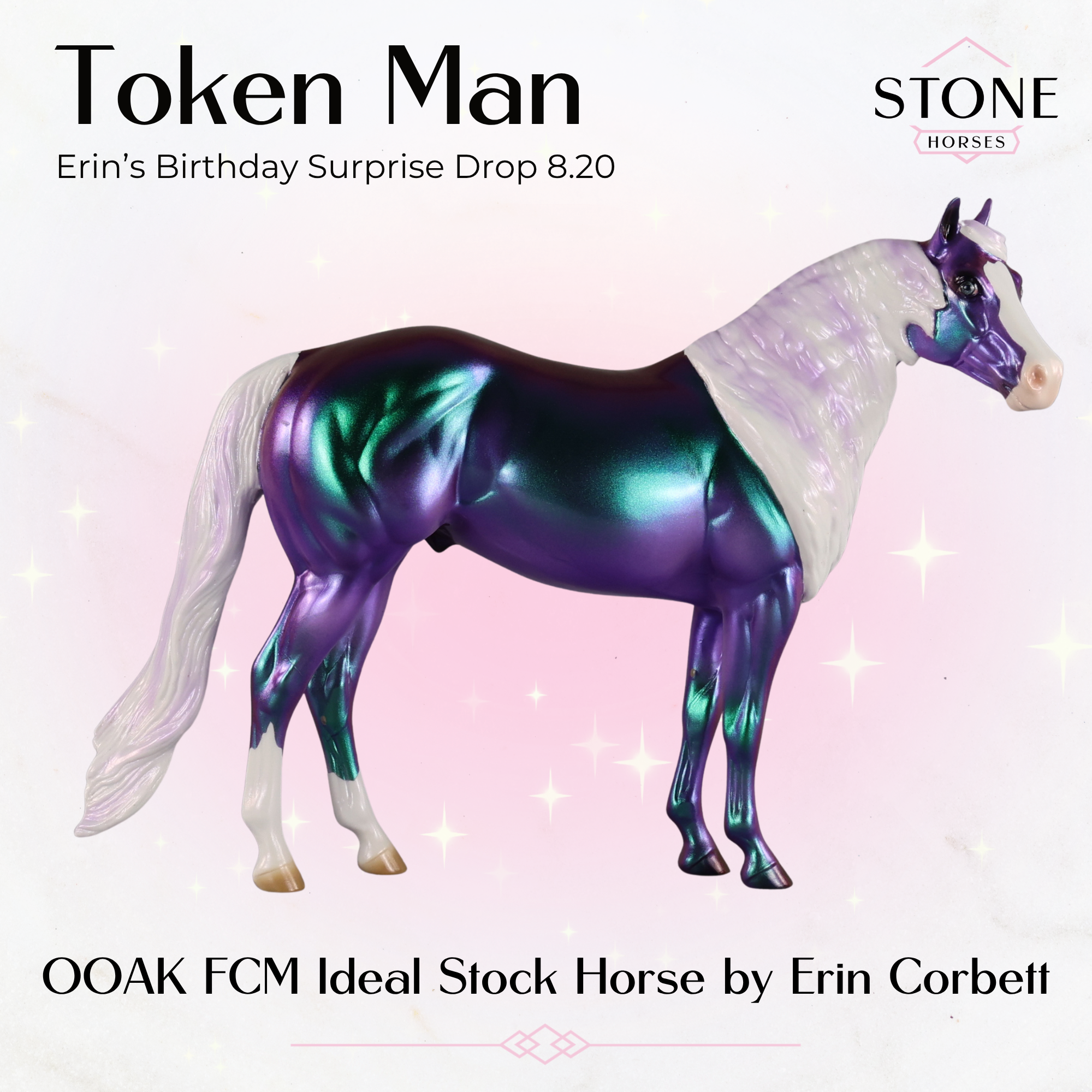 Token Man OOAK FCM Ideal Stock Horse by Erin Corbett EBSD26