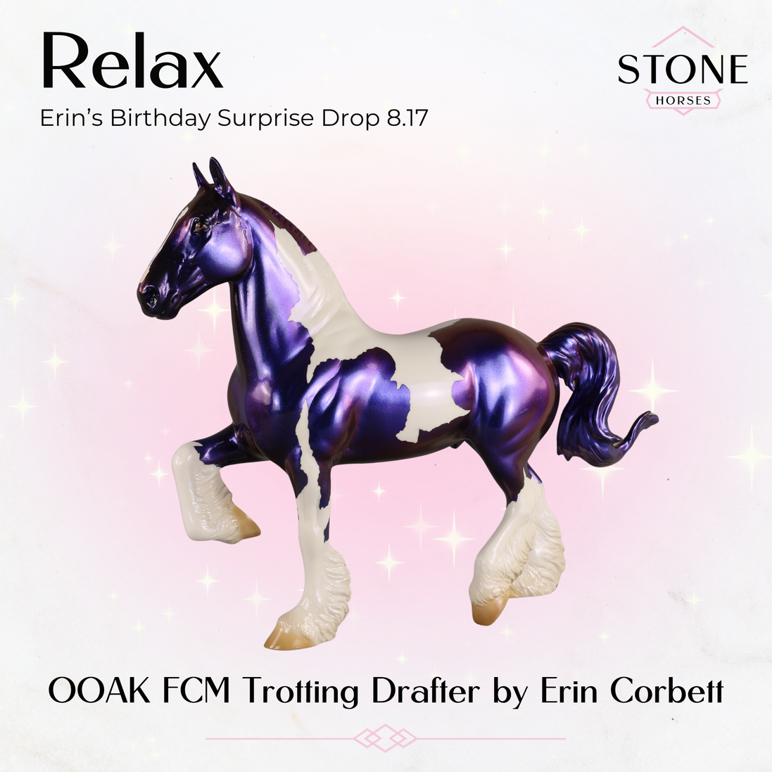 Relax OOAK FCM Trotting Drafter by Erin Corbett EBSD26