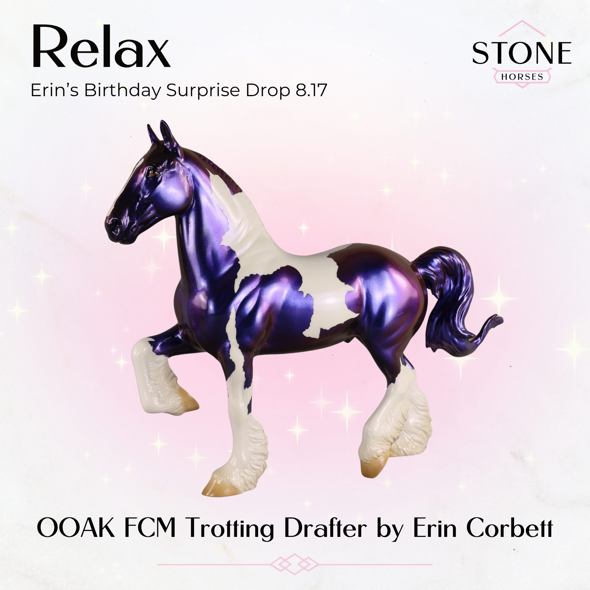Relax OOAK FCM Trotting Drafter by Erin Corbett EBSD26