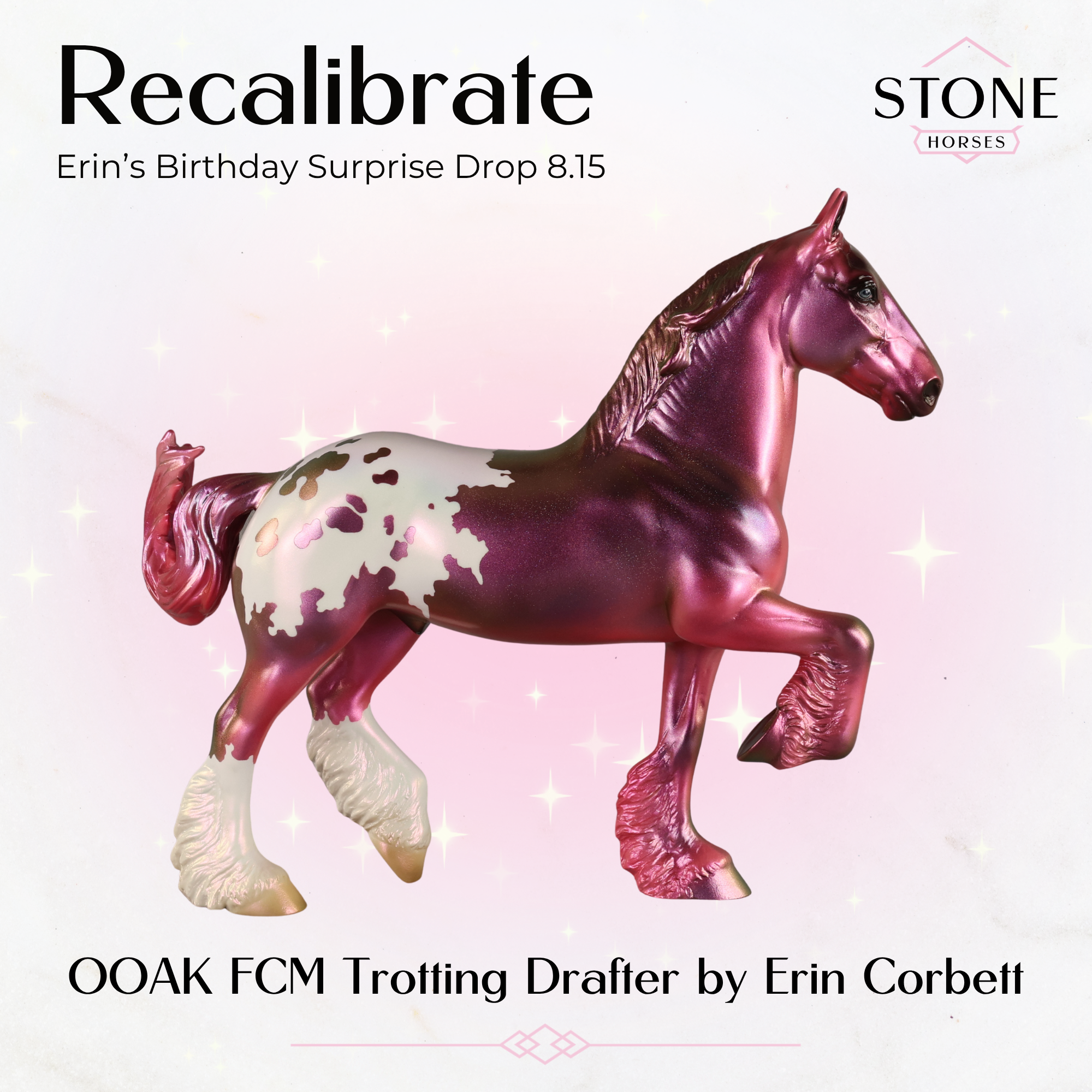 Recalibrate OOAK FCM Trotting Drafter by Erin Corbett EBSD26