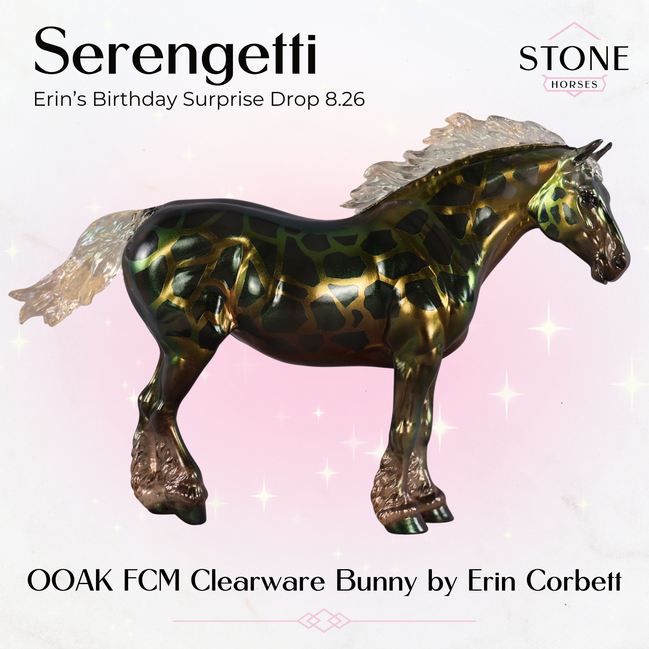 Serengeti OOAK FCM Clearware Bunny by Erin Corbett EBSD26