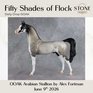 Fifty Shades of Flock OOAK Arabian Stallion by Alex Fortman DDOOAKs26