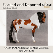Flocked and Reported OOAK FCM Andalusian by Madi Wiseman DDOOAKs26